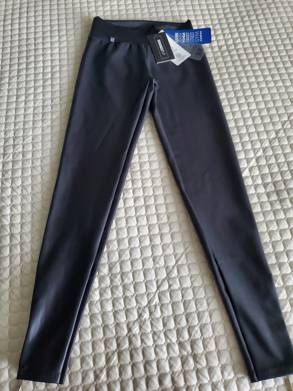 NWT IronAngels Black Full-Length High-Waist Leggings Sz S-M